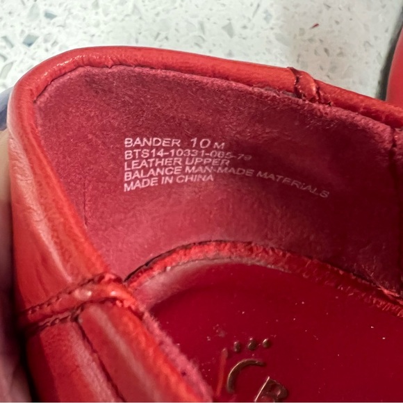 BARETRAPS Women's Wedge Heel Red Leather Shoes Size 10 - Picture 7 of 9